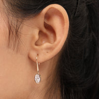Amara Oval Diamond Drops Earrings