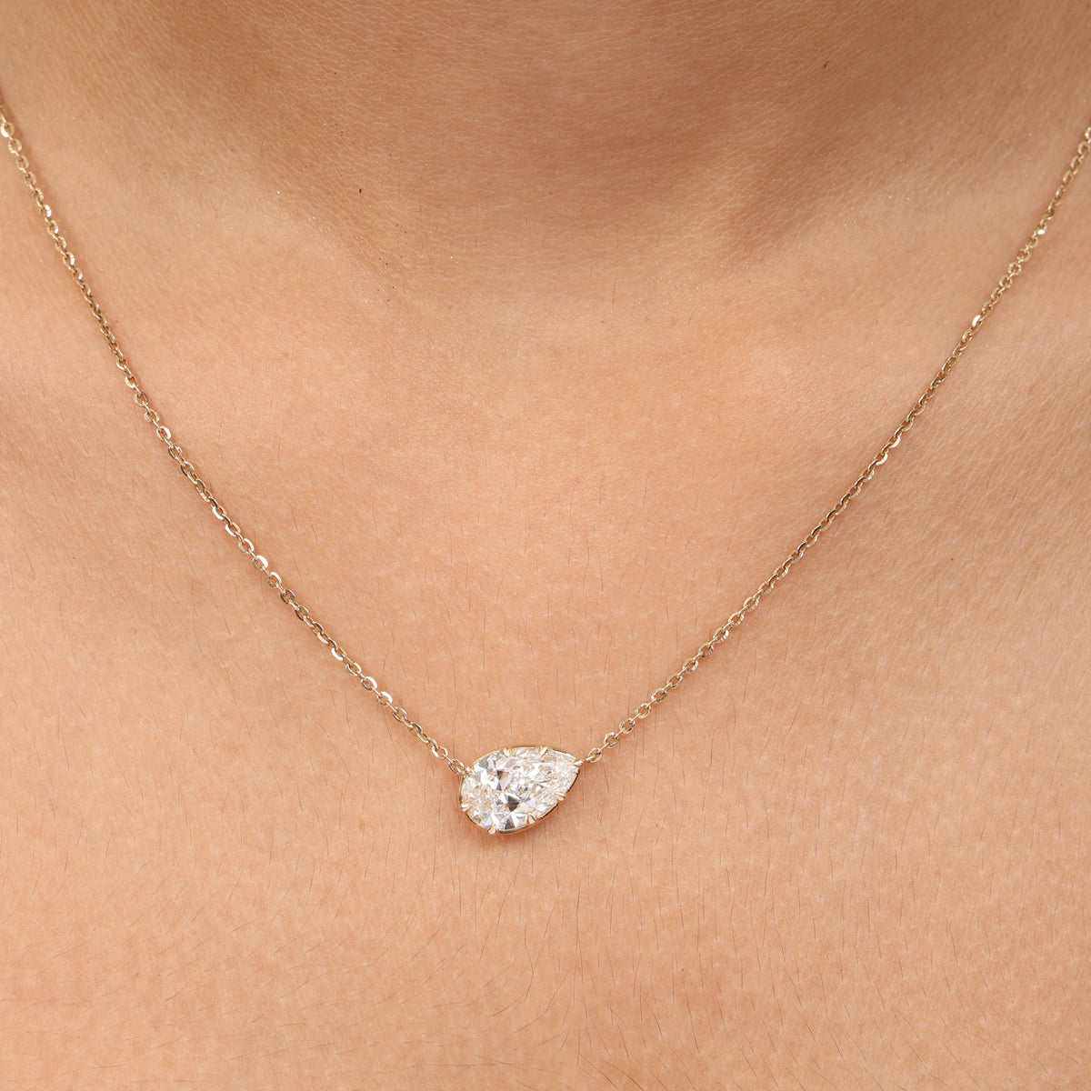 Aira Pear Diamond Necklace