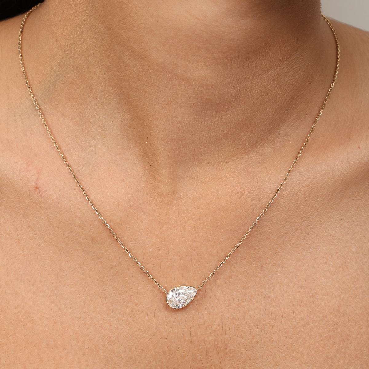 Aira Pear Diamond Necklace