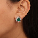 Emerald Bloom Halo Studs