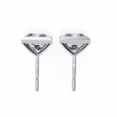 2 cts princess solitaire studs - Bezel setting