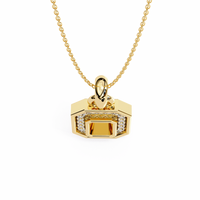 Geometric Halo Pendant