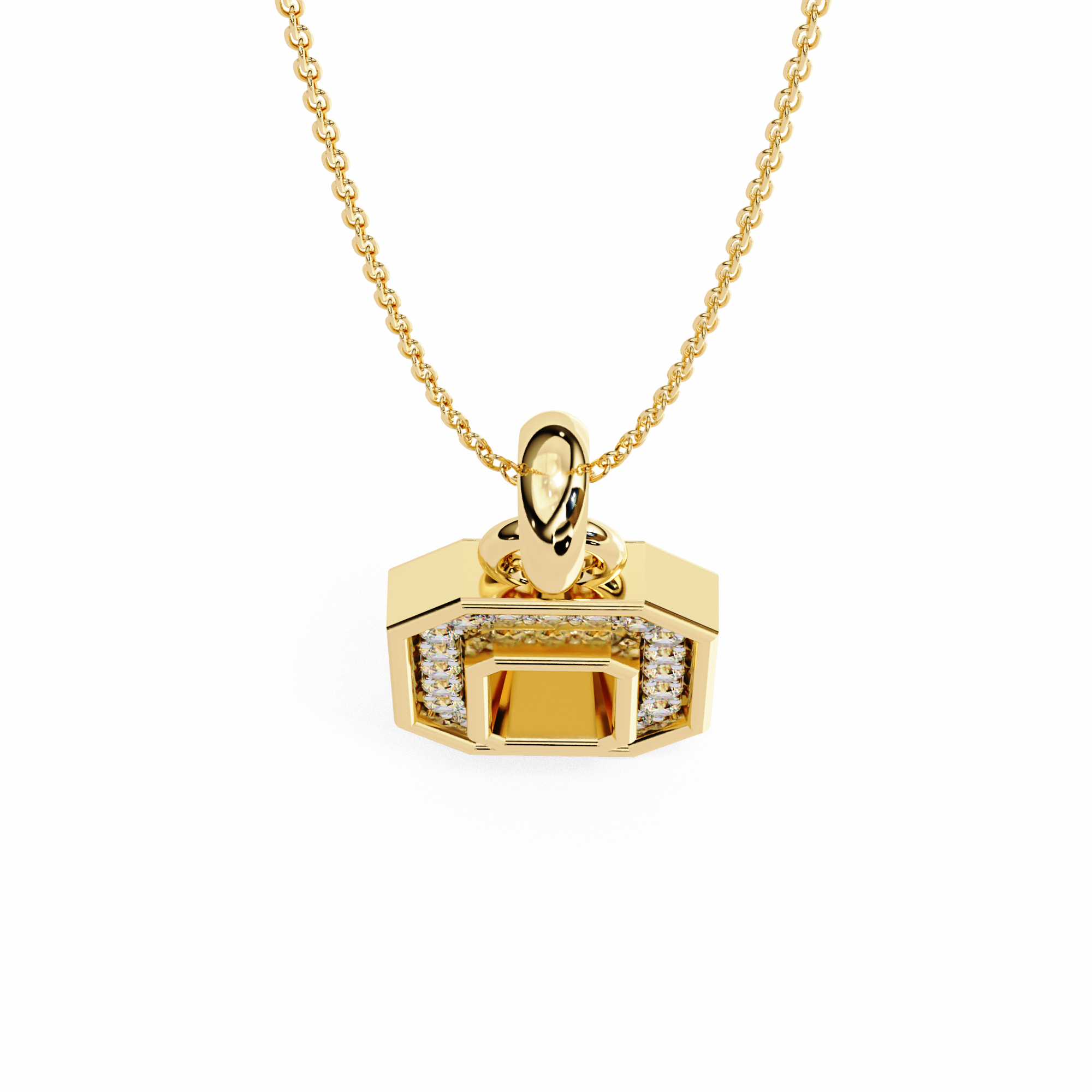 Geometric Halo Pendant