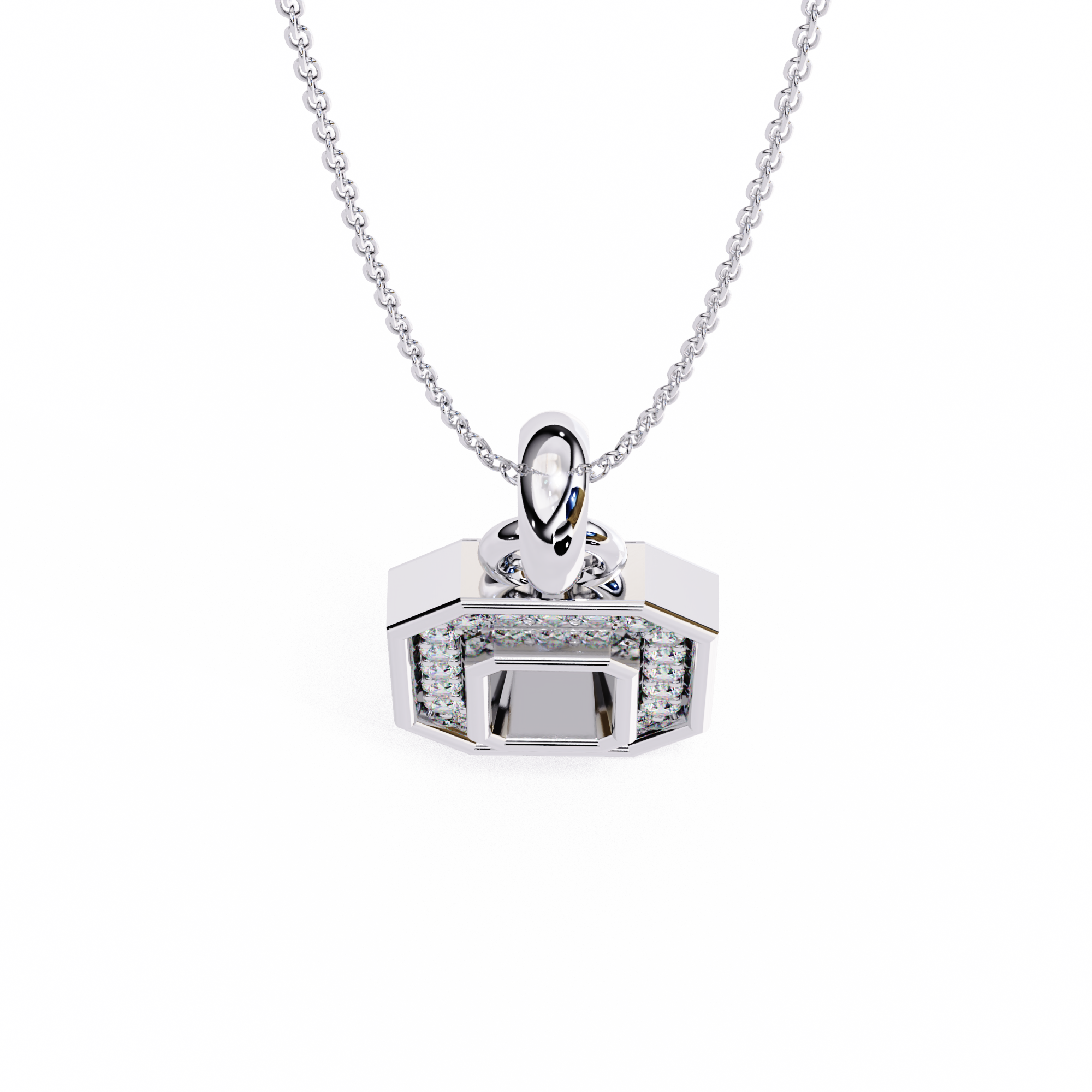 Geometric Halo Pendant
