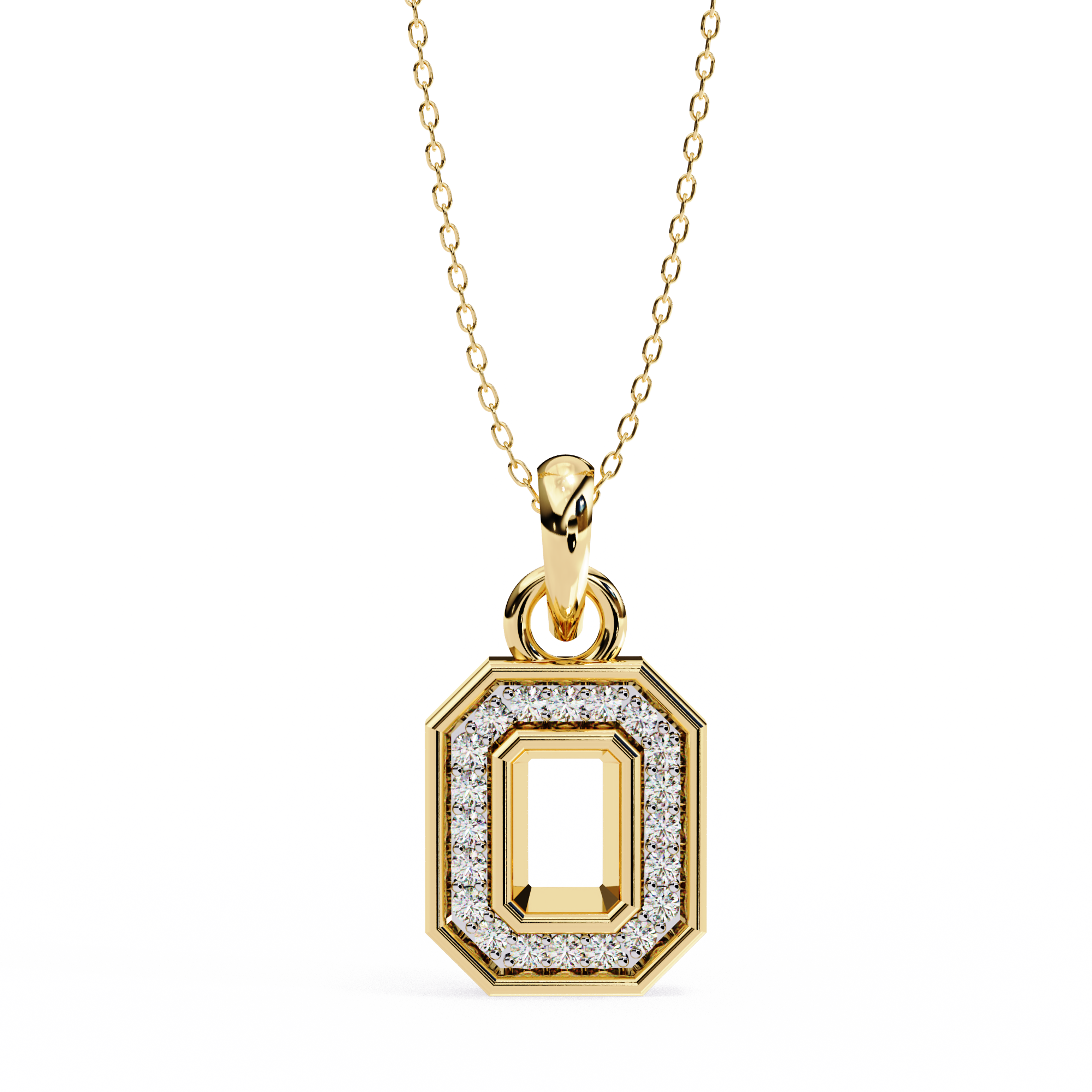 Geometric Halo Pendant
