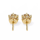 2.6 ct Round studs - Crown setting