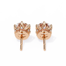 2.6 ct Round studs - Crown setting