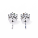 2.6 ct Round studs - Crown setting