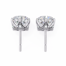 2.6 ct Round studs - Crown setting