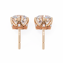 2.6 ct Round studs - Crown setting
