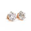 2.6 ct Round studs - Crown setting