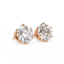 2.6 ct Round studs - Crown setting