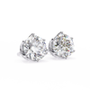 2.6 ct Round studs - Crown setting