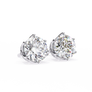 2.6 ct Round studs - Crown setting