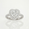 Heart Halo Ring - 0.5ct