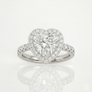 Heart Halo Ring - 1ct