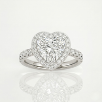 Heart Halo Ring - 1ct