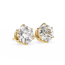 2.6 ct Round studs - Crown setting