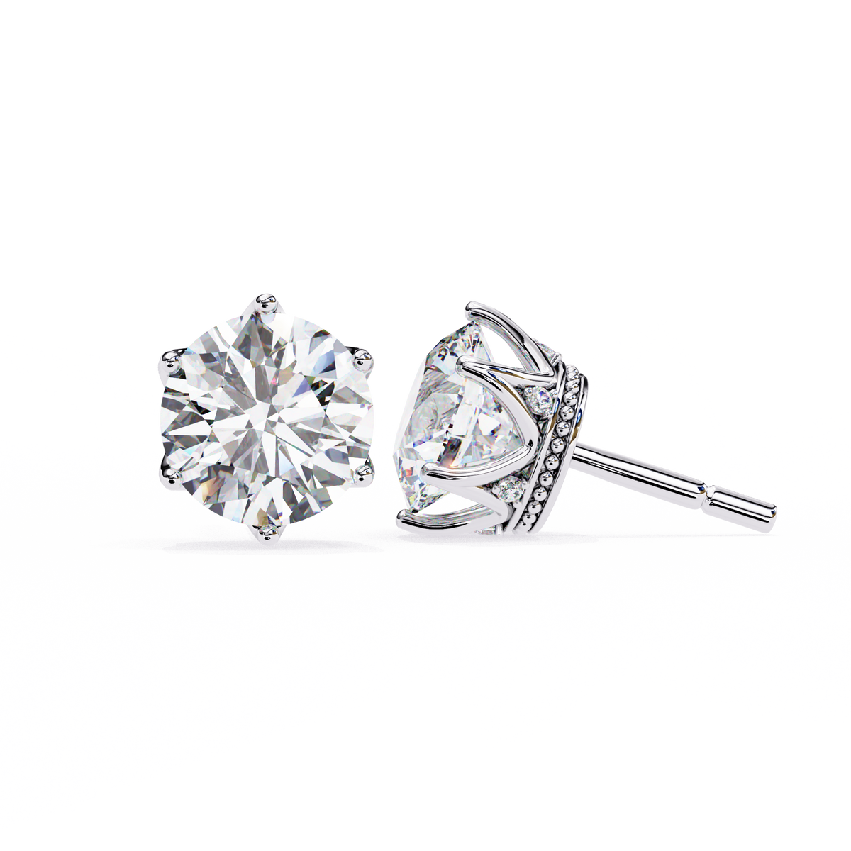 0.5ct each / White Gold / 9 kt