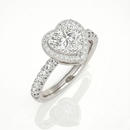 Heart Halo Ring - 1ct