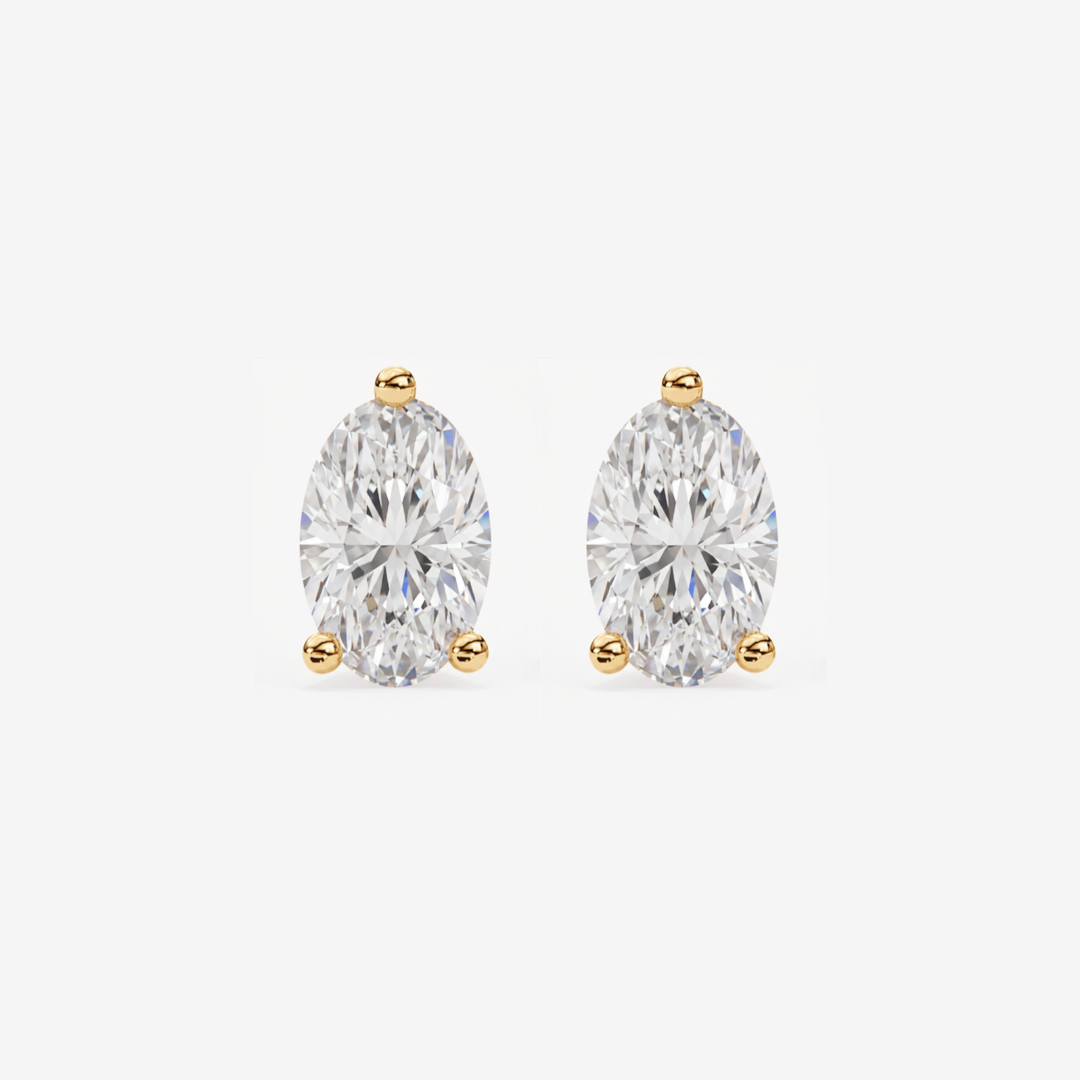 0.5ct each / Yellow Gold / 9 kt