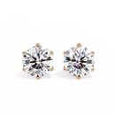 2.6 ct Round studs - Crown setting