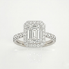 Emerald Halo Ring - 0.5ct