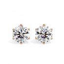 2.6 ct Round studs - Crown setting