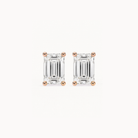 Emerald Studs - Martini Setting