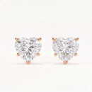 Heart studs - Crown setting