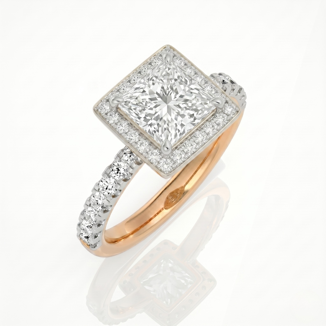 Princess Halo Ring - 2ct