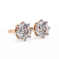 3 ct Round studs - 8 prong setting