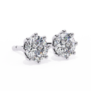 3 ct Round studs - 8 prong setting