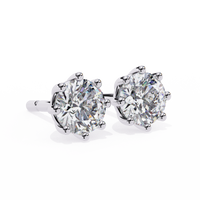 3 ct Round studs - 8 prong setting