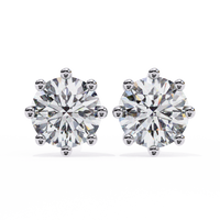 3 ct Round studs - 8 prong setting