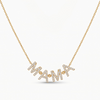 Diamond MAMA Initial Station Necklace.