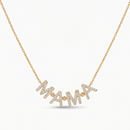 Diamond MAMA Initial Station Necklace.