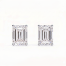 Emerald solitaire studs - Crown setting