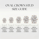 Oval studs - Crown setting