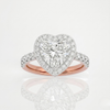 Heart Halo Ring - 0.5ct