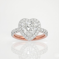 Heart Halo Ring - 1ct
