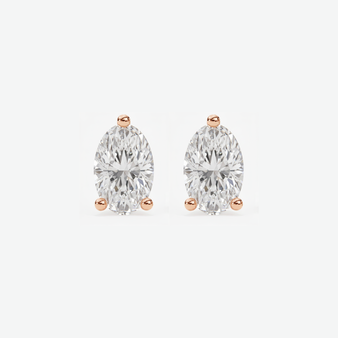 0.5ct each / Rose Gold / 9 kt