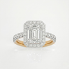 Emerald Halo Ring - 0.5ct