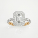 Emerald Halo Ring - 1ct