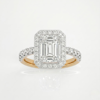 Emerald Halo Ring - 1ct