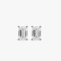 Emerald Studs - Martini Setting