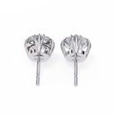 3 cts round solitaire studs - Octet setting