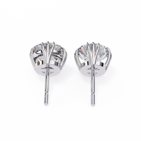 3 cts round solitaire studs - Octet setting