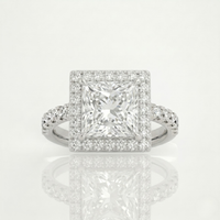 Princess Halo Ring - 2ct