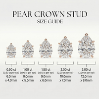 Pear studs - Crown setting
